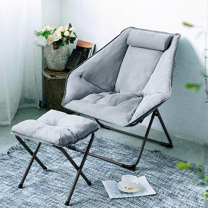 Hexagon Foldable Living Room Chair, Saucer Chair - Image 7