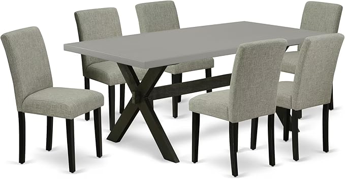 East West Furniture X697AB106-7 7 Piece Kitchen Table Set Consist of a by EastWestFurniture