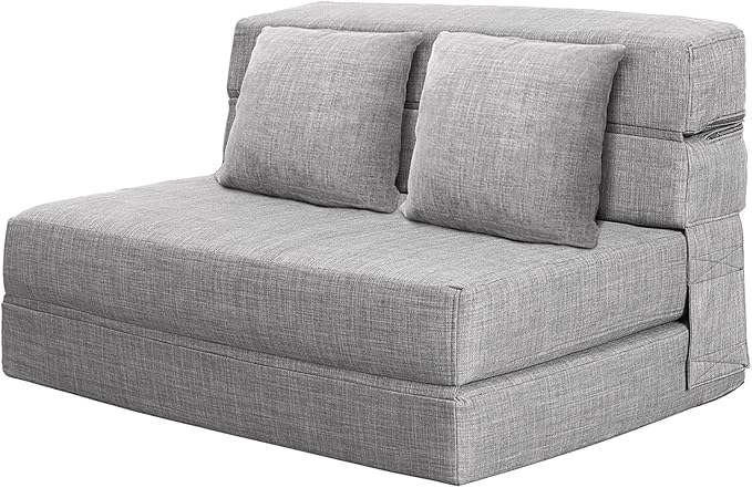 ANONER 60" Folding Sleeper Chair Sofa Bed Lazy Couch by ANONER