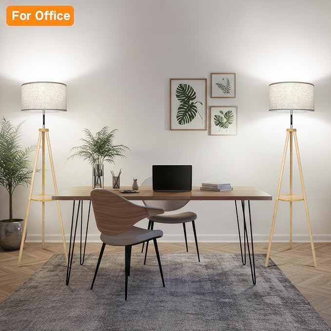 OUTON Wood Tripod Floor Lamp - Image 7