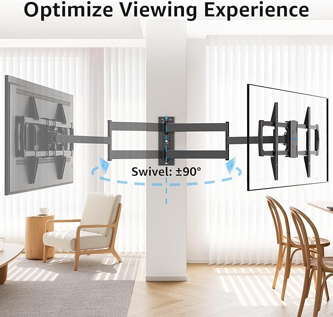 MOUNTUP Corner TV Wall Mount for Most 42-75 Inch TVs - Image 3