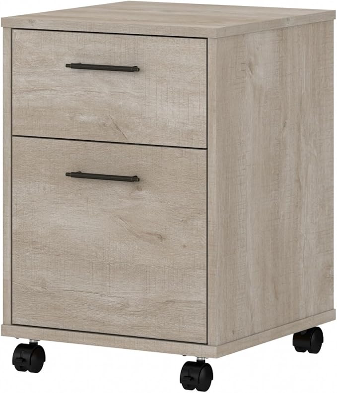 Bush Furniture Key West 2 Drawer Mobile File Cabinet, Rolling File Cabinet by BushHome