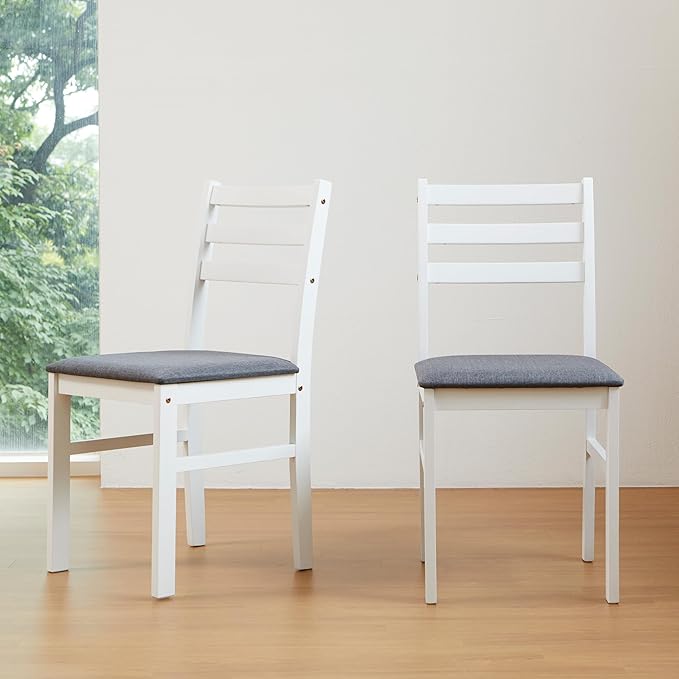 Livinia Seattle Modern Farmhouse Kitchen Dining Room Chair Set of 2, Solid Wood - Image 7