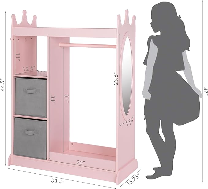 UTEX Kids Armoire Wardrobe Closet - Image 3