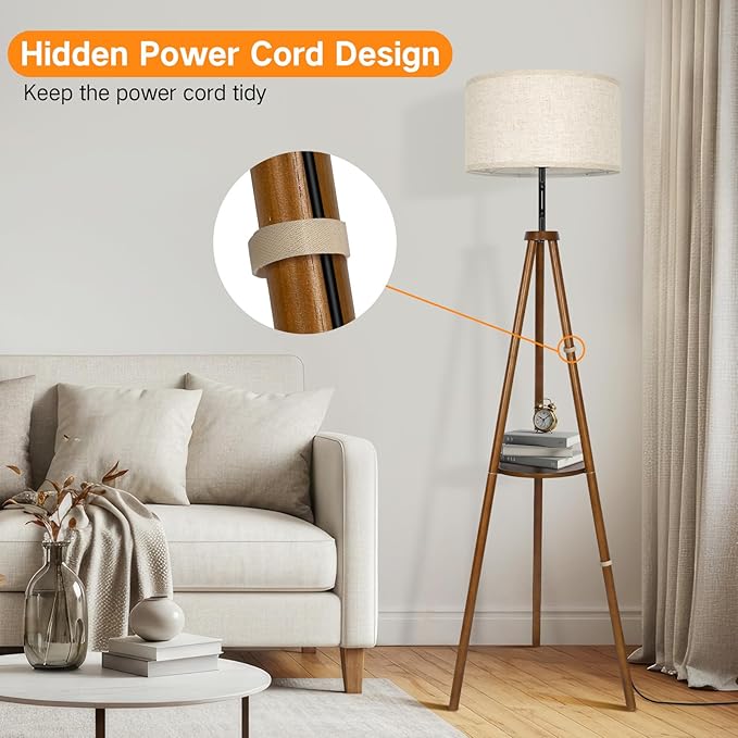 OUTON Wood Tripod Floor Lamp - Image 6