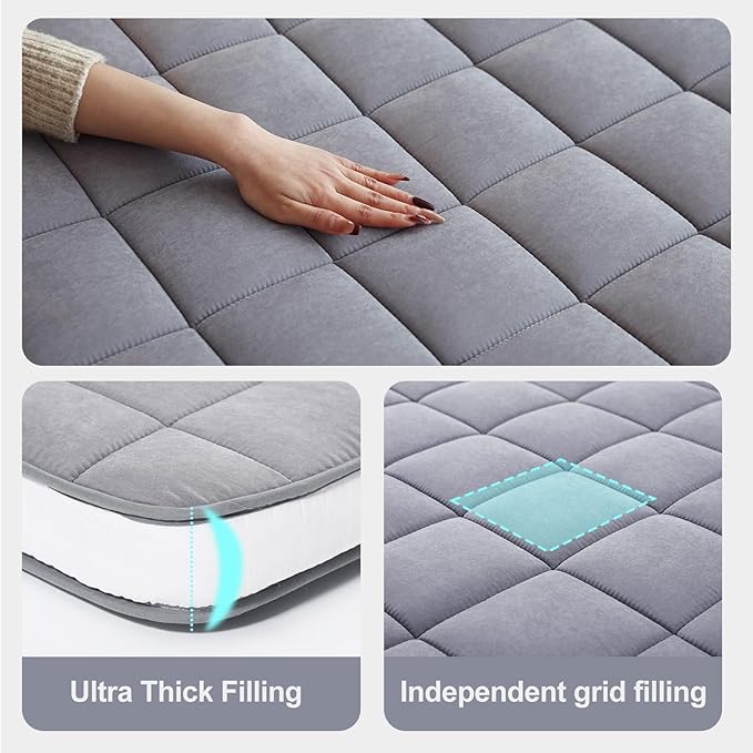 Tiita Futon Mattress 4” Thick Folding Roll Up Sleeping Pad - Image 9