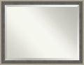 Amanti Art Grey Wall Mirror 35x45 Cottage Grey Silver Rectangle Bathroom Mirror by AmantiArt