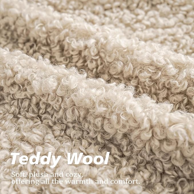 Foindtower 2 Pieces Faux Fur Throw Pillow Cover Decorative Sherpa Pillow Fuzzy - Image 2