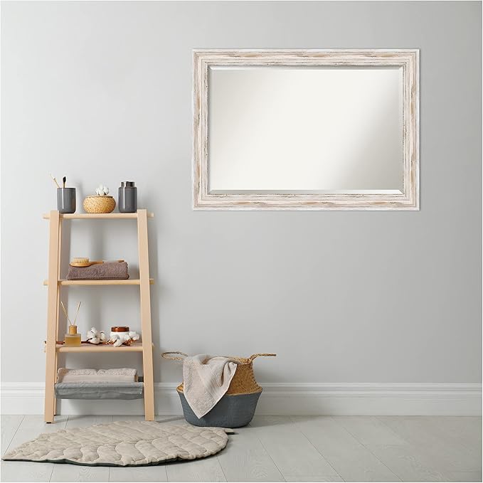 Amanti Art White Bathroom Mirror - Image 9