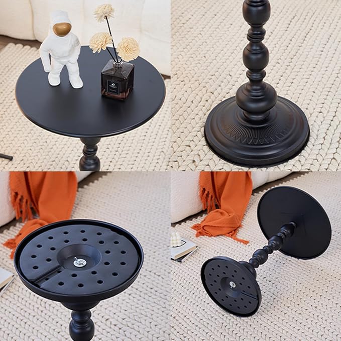 Chic Vintage Round Side Table - Image 4