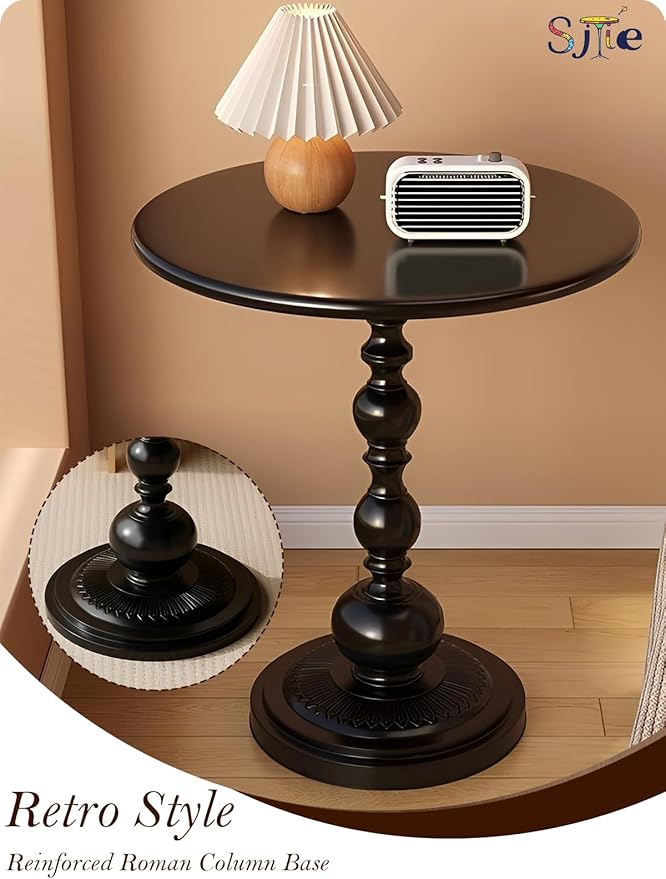 Side Table - 13.8" Round Small Accent Table - Elegant Matte-Finished End Tables - Image 4