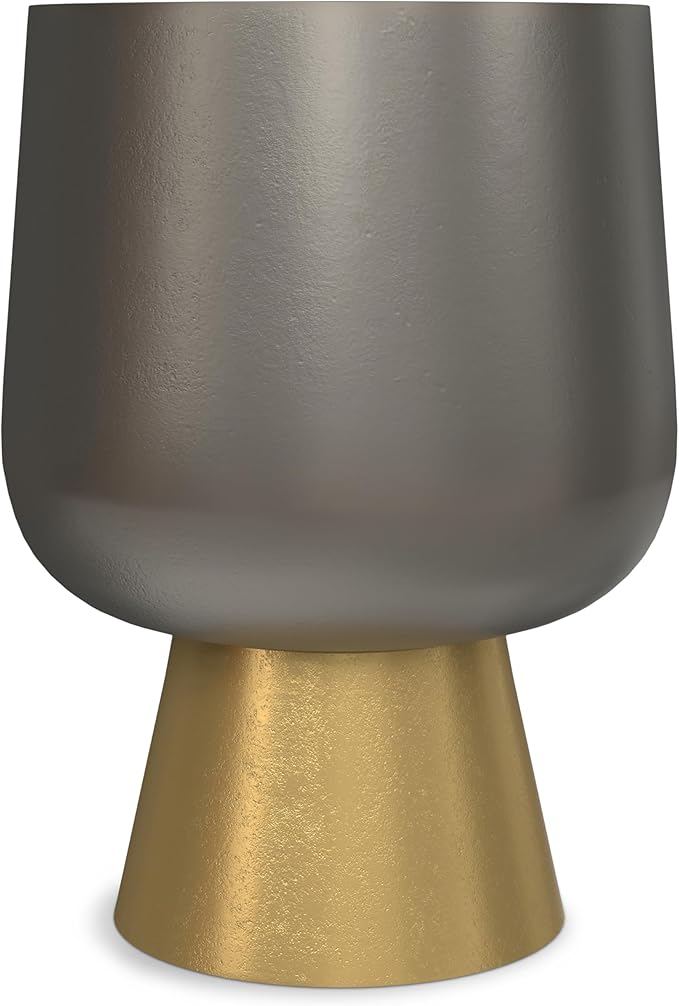 SIMPLIHOME Anthony Cast Aluminum Side Table in Antique Bronze/Brass, 13.75-inch - Image 5