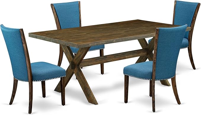 East West Furniture X777VE721-5 5 Piece Dining Table Set Includes a Rectangle by EastWestFurniture