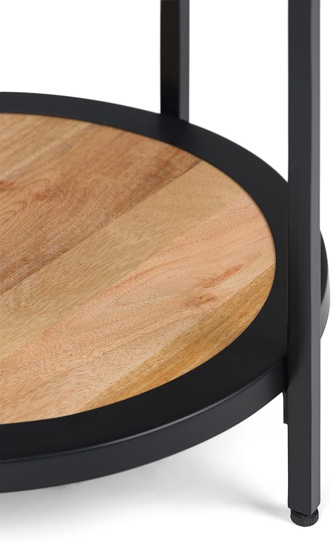 SIMPLIHOME Jenna Industrial 18 inch Wide Metal Round Accent Side Table in - Image 6