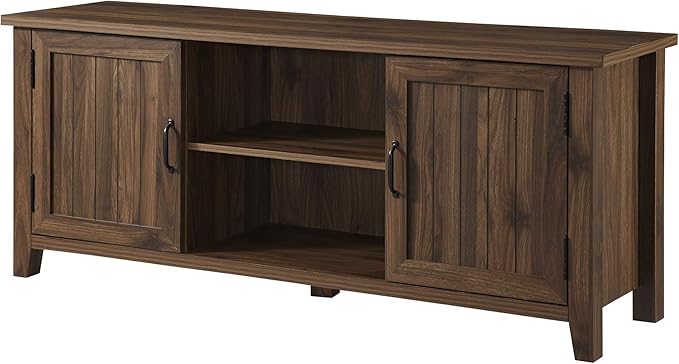 Walker Edison Buren Classic Grooved Door TV Stand - Image 6