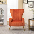 Container Furniture Direct Modern Velvet Accent Chair, Channel Tufted Bedroom by ContainerDirect