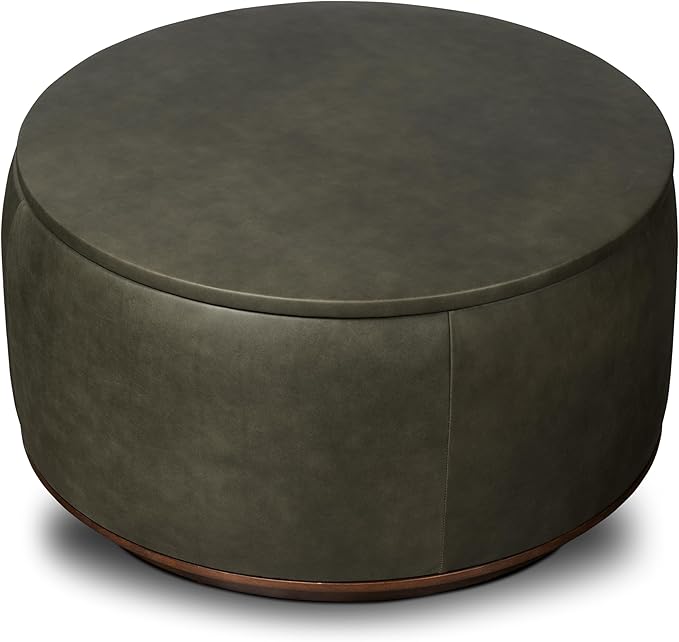 POLY & BARK Herve Storage Ottoman in Olivine Green - Image 3