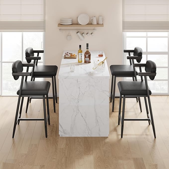 GarveeHome Counter Height Bar Stools of 4 - Image 4