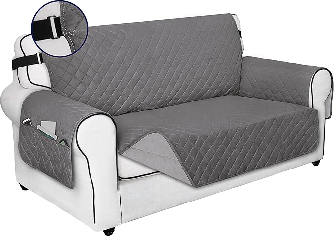 PureFit Reversible Sofa Cover Water Resistant Loveseat Couch Cover, Machine by PureFit