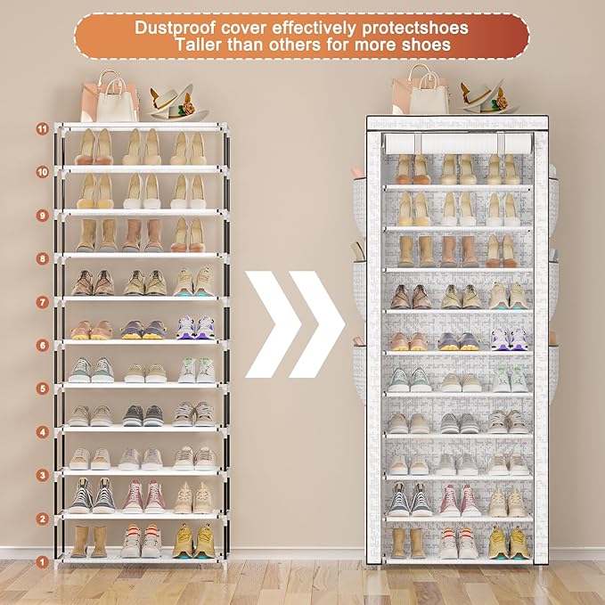 Shoes Rack 10 Tier Tall Shoe Rack - Image 4