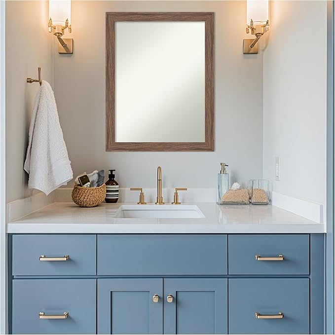 Amanti Art Brown Bathroom Mirror - Image 6