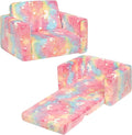 ALIMORDEN 2-in-1 Flip Out Cuddly Sherpa Toddler Couch, Convertible Sofa to by ALIMORDEN