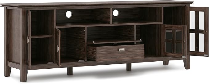 SIMPLIHOME Artisan SOLID WOOD 72 inch Wide Transitional TV Media Stand in - Image 3
