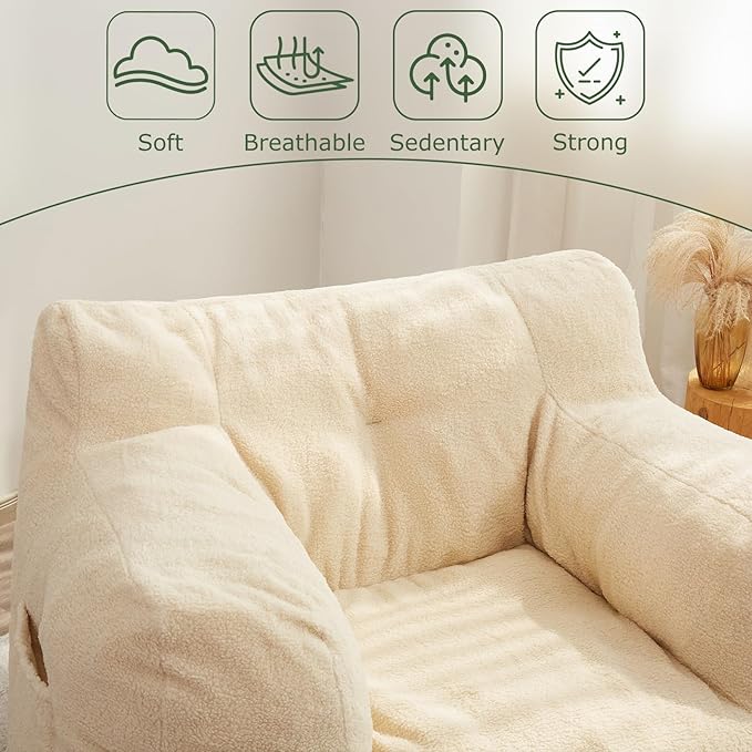 HIGOGOGO Giant Bean Bag Chairs for Adults, Big Comfy Chair Sofa for Bedroom - Image 3