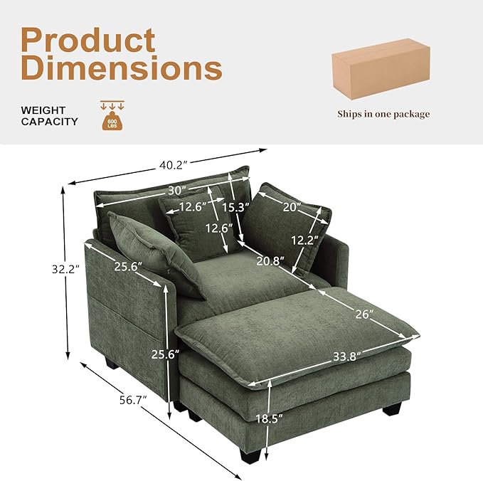 Furniliving Oversized Accent Chair - Image 2
