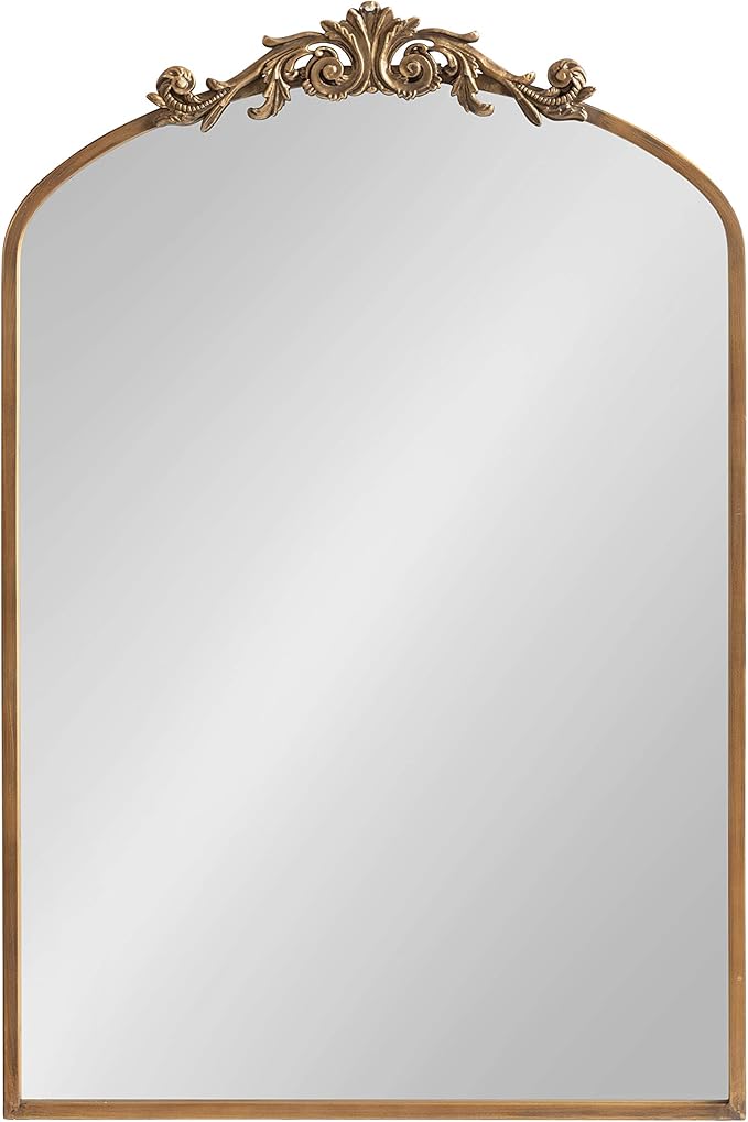 Kate and Laurel Arendahl Traditional Arch Mirror, 24 x 36, Antique Gold - Image 6