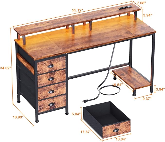 Furologee 55 Inch Computer Desk Gaming - Image 3