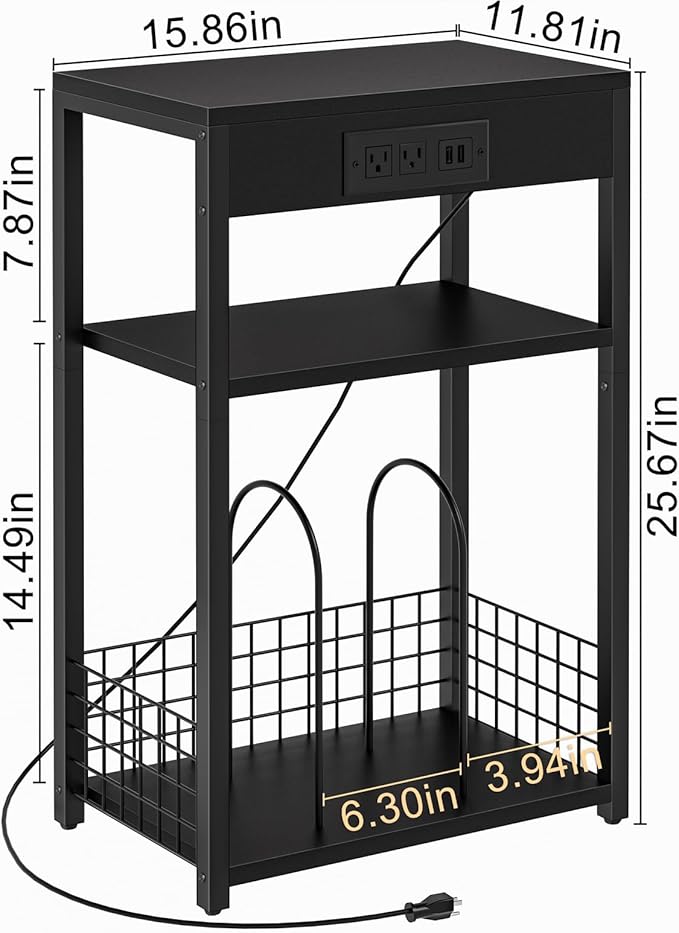LELELINKY 3 Tier End Table - Image 3