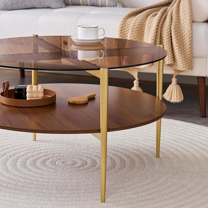 Round Coffee Table, Mid-Century Modern Design, D30 x H17, - Image 7