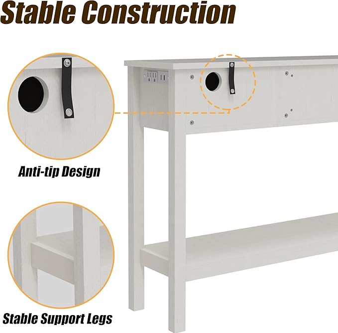 Entryway Table, Boho Console Table - Image 6