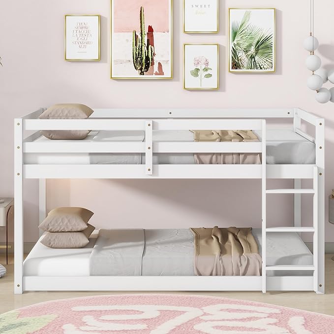 HomSof Twin Over Twin Low Floor Loft Bed - Image 3