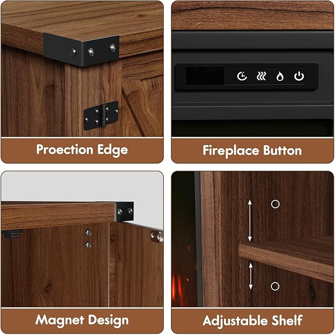YESHOMY Fireplace TV Stand - Image 7