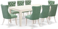 East West Furniture LGDA9-LWH-22 9 Piece Dining Set Consists of a Rectangle by EastWestFurniture