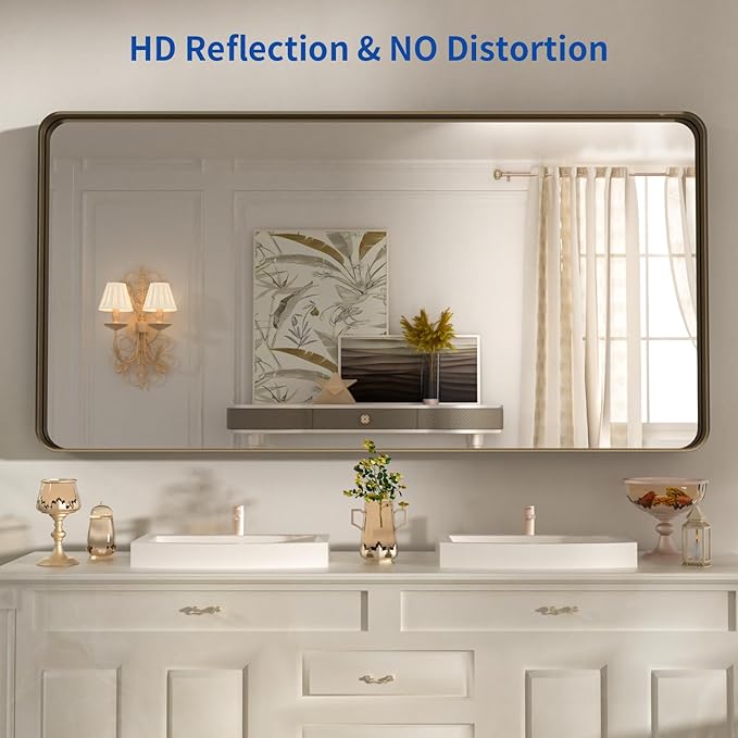 WEER 60x36 Inch Bronze Bathroom Mirror - Image 2