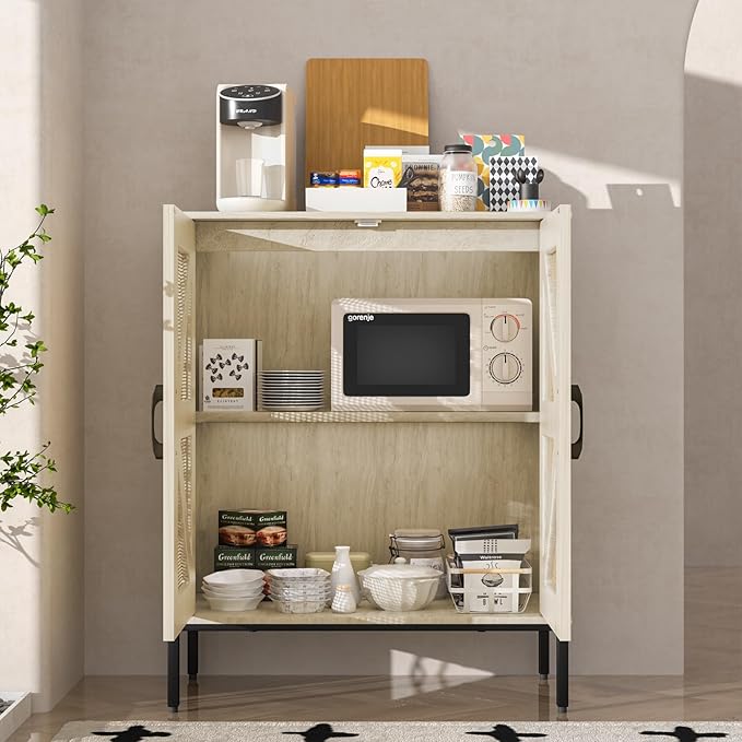Buffet Cabinet with Storage – Waterproof MDF Sideboard & Modern Credenza with - Image 3