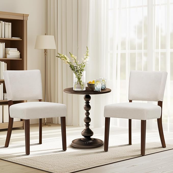 COLAMY Mid Century Modern Dining Chairs Set of 2, Upholstered Kitchen Chairs by COLAMYINC