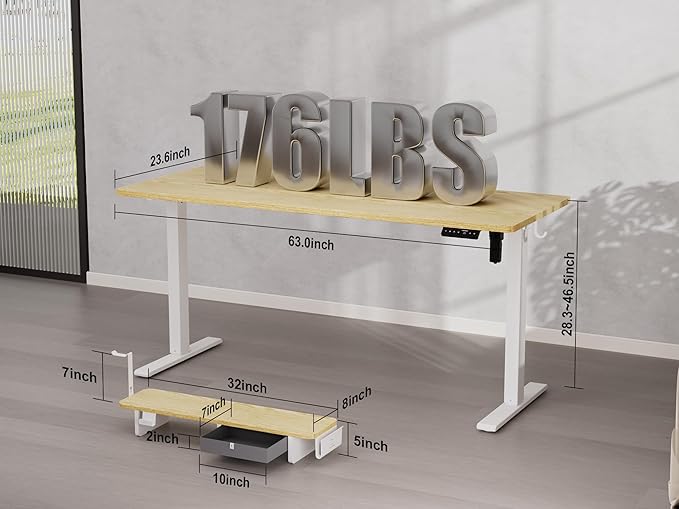 63x24 Inches Electric Standing Desk - Image 3