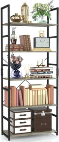 NUMENN 5 Tier Bookshelf, Tall Bookcase Shelf Storage Organizer, Modern Book by NUMENN