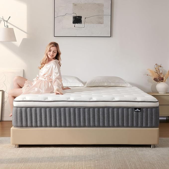 Queen Size Mattress 12 Inch, Hybrid Memory Foam Mattress by Unknown