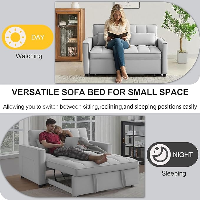 3 in1 Sofa Bed, Pull-Out Sleeper Sofa Bed - Image 5