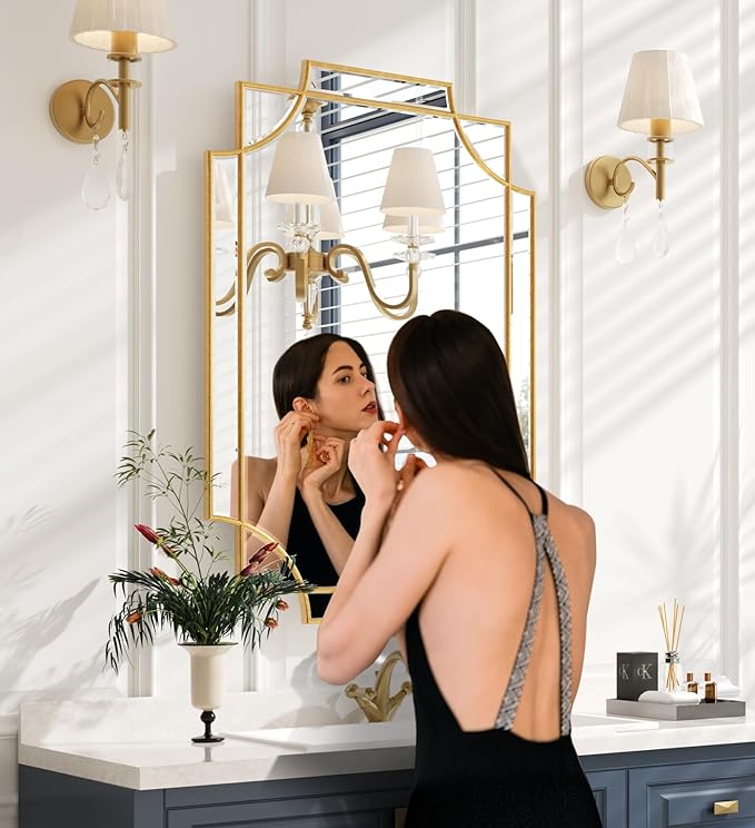 Kelly Miller Gold Bathroom Mirror - Image 3