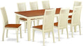 East West Furniture QUIP9-BMK-W 9 Piece Dining Room Table Set Includes a by EastWestFurniture