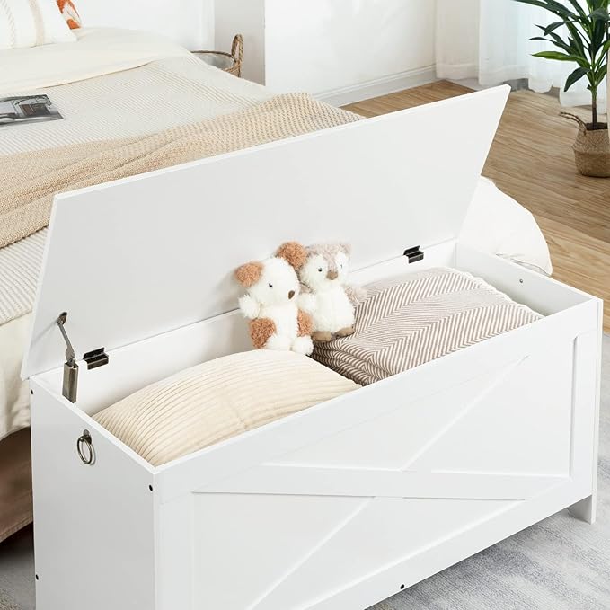 39.4" Toy Chest, Sturdy Entryway Storage Chest - Image 9