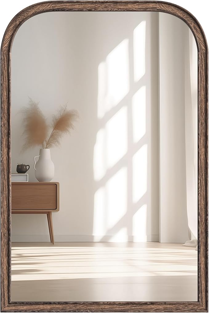 24"x36" Solid Wood Bathroom Mirror Tempered Glass - Image 8
