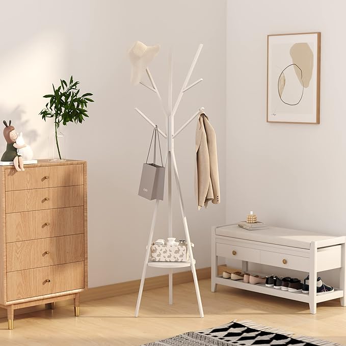 Coat Rack Hat Stand Free Standing Display Hall Tree Metal Hat Hanger Garment - Image 2