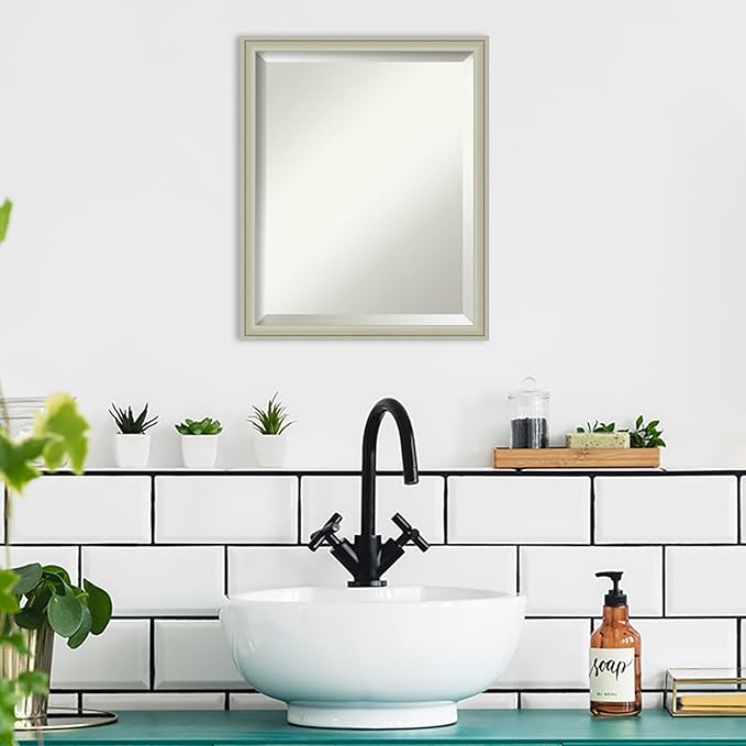 Amanti Art Silver Bathroom Mirror - Image 5